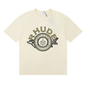 RHUDE Crest & Logo Graphic Print T-Shirt - Cream