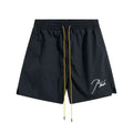 RHUDE Signature Script Logo Athletic Shorts - Black / White