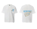Represent Luggage Tag & Blue Logo Graphic T-Shirt - White