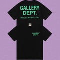 Gallery Dept. Hollywood Logo Short Sleeve T-Shirt - Black/Green