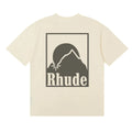 RHUDE Mountain Graphic Print T-Shirt - Cream