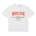 RHUDE "Bay of Angels Yacht Club" Graphic Print T-Shirt - White