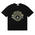 RHUDE Crest & Logo Graphic Print T-Shirt - Black
