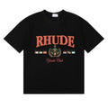 RHUDE "Bay of Angels Yacht Club" Graphic Print T-Shirt - Black