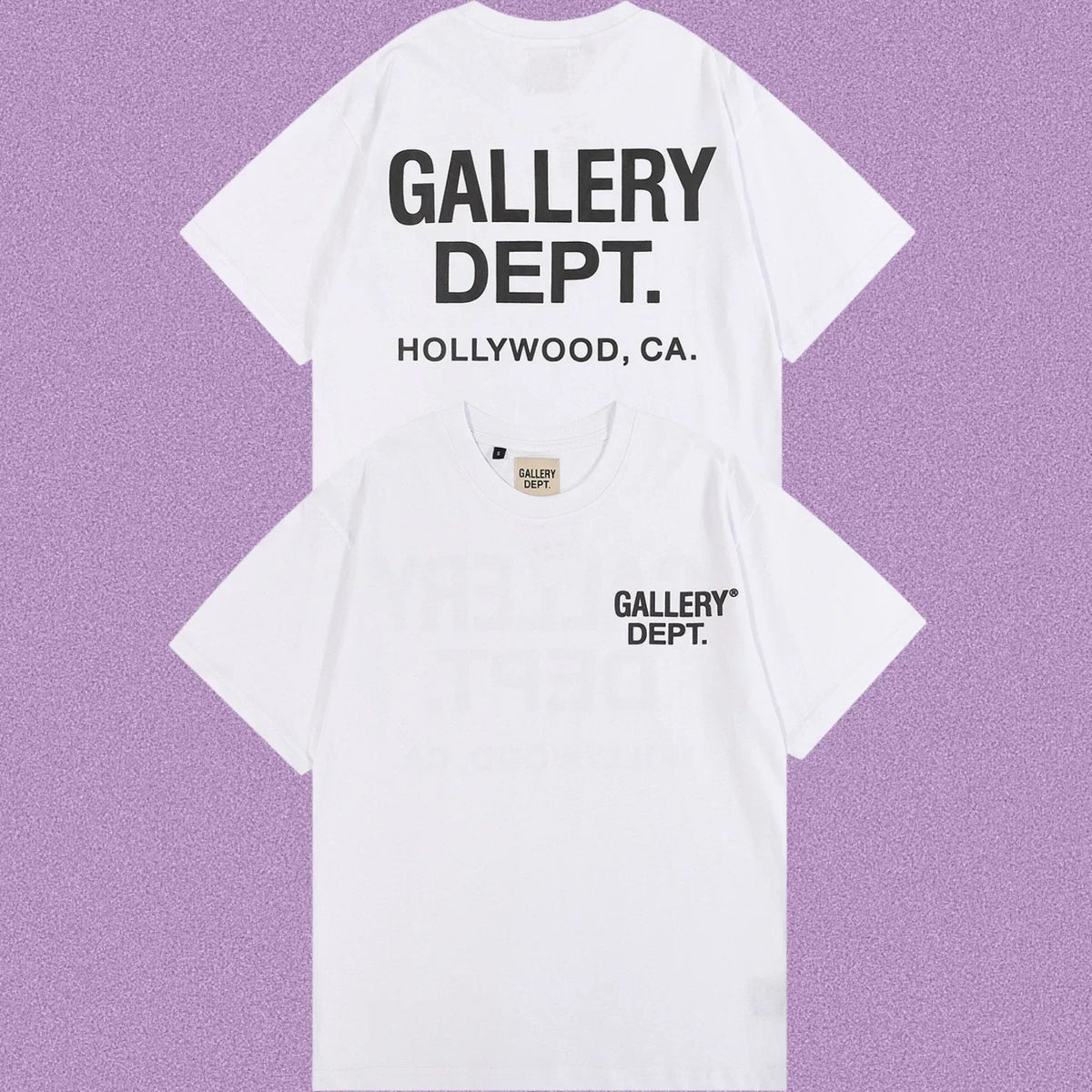 Gallery Dept. Hollywood Logo Short Sleeve T-Shirt - White/Black