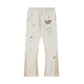 Gallery Dept. Paint Splatter Contrast Panel Sweatpants - Off-White / Cream