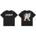 Represent Floral & Bird Silver "R" Graphic T-Shirt - Black
