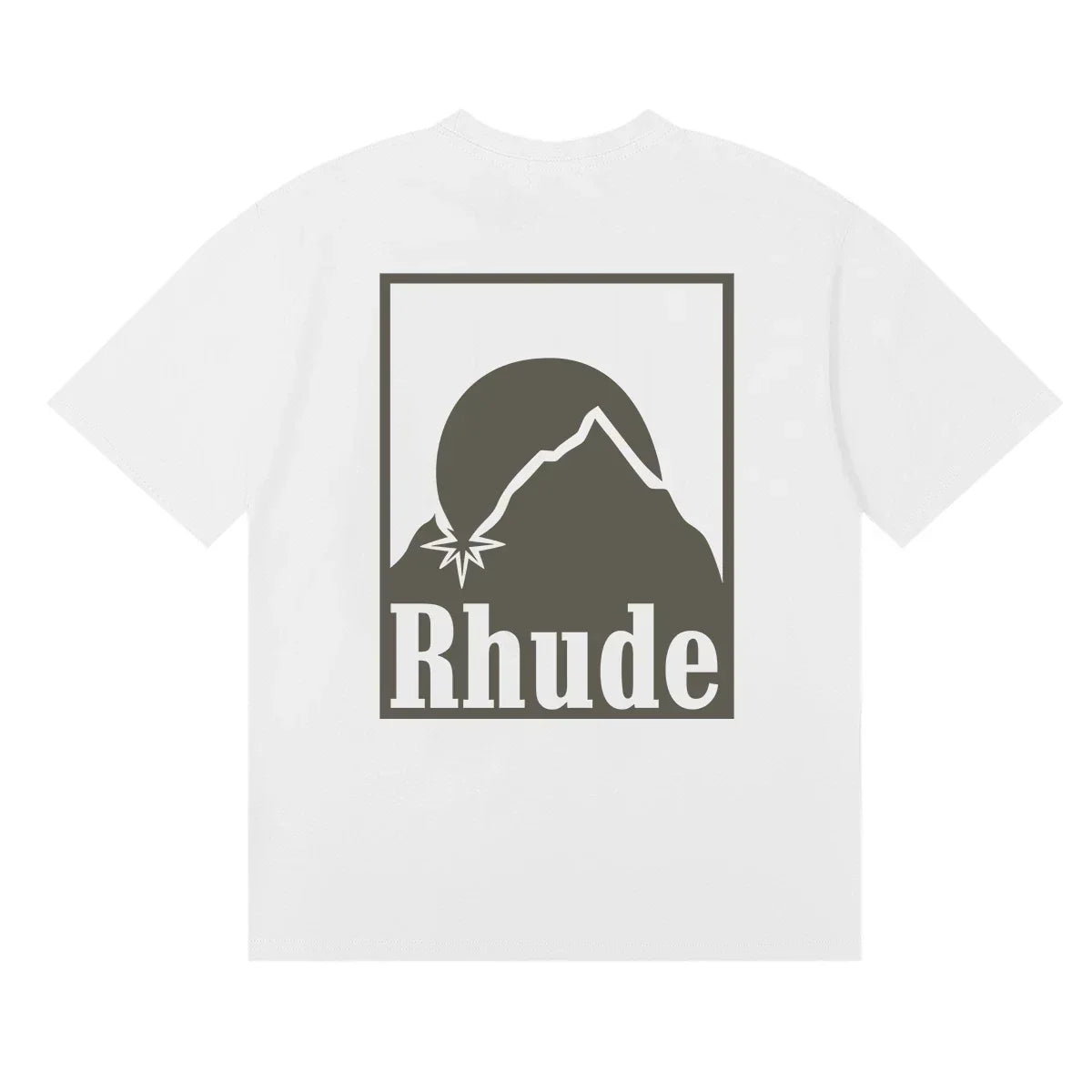 RHUDE Mountain Graphic Print T-Shirt - White
