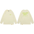 Gallery Dept. Hollywood Logo Long Sleeve T-Shirt - Cream/Neon Yellow