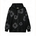 Denim Tears Cotton Wreath Full Zip-Up Hoodie - Black/Dark Grey