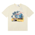 RHUDE Island Graphic Print T-Shirt - Cream