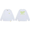 Gallery Dept. Hollywood Logo Long Sleeve T-Shirt - White/Neon Yellow